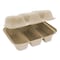 World Centric Fiber Hinged Containers, 8.8 x 8.2 x 2.9, Natural, Paper, 300PK TO-SC-T3-LFS - alternate 1